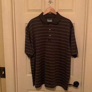 Men’s PGA Tour air flux polo, 2X, dark gray. Pristine condition.